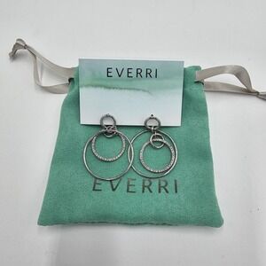 Everri Mary Open Circle Drop Hoop‎ Earring